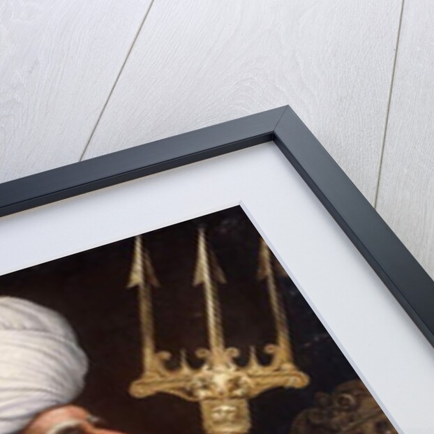 Portrait of Khair el-Din Barbarossa, half-length, holding a Trident, c.1580 by Florentine School