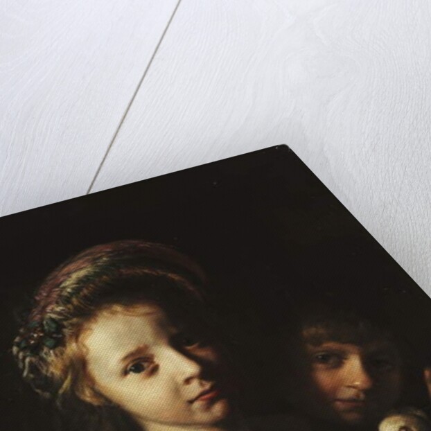 A Girl Holding a Pigeon and a Boy Gesturing, 1652 by Jan de Bray