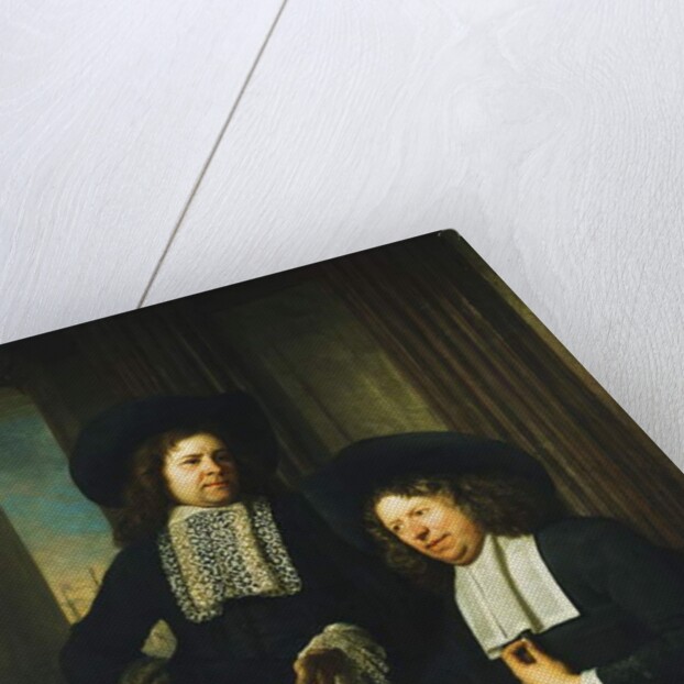 Two Gentlemen, One Seated at a Table by Bartolomeus van der Helst