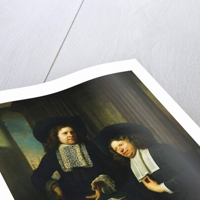 Two Gentlemen, One Seated at a Table by Bartolomeus van der Helst