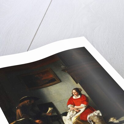 A Gentleman Reading a Letter to his Wife by Pieter de Hooch