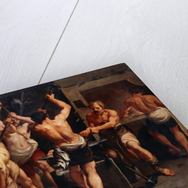 Mars and Venus at the Forge of Vulcan by Aureliano Milani