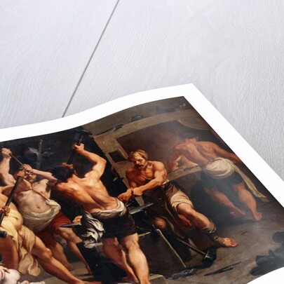 Mars and Venus at the Forge of Vulcan by Aureliano Milani