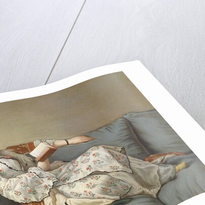 La Sultane Lisant', A Lady in Turkish Costume Reading on a Divan, by Jean-Etienne Liotard