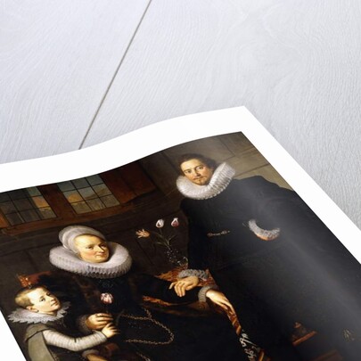 A group Portrait of a Family, full-length, in an interior by Adam van Noort