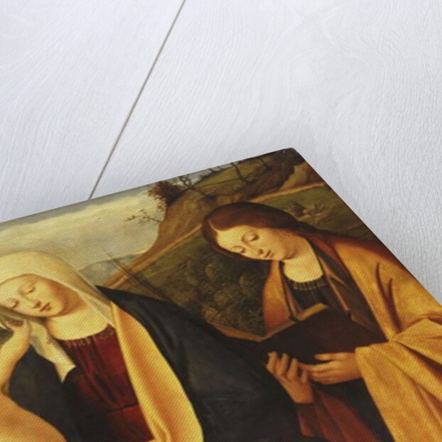 The Madonna and Child, with Saint John the Baptist and a female Saint by Marco Basaiti