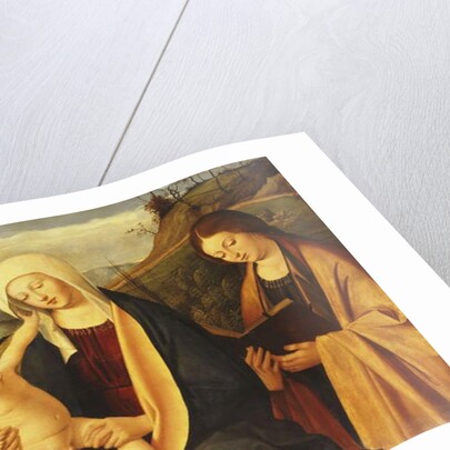 The Madonna and Child, with Saint John the Baptist and a female Saint by Marco Basaiti