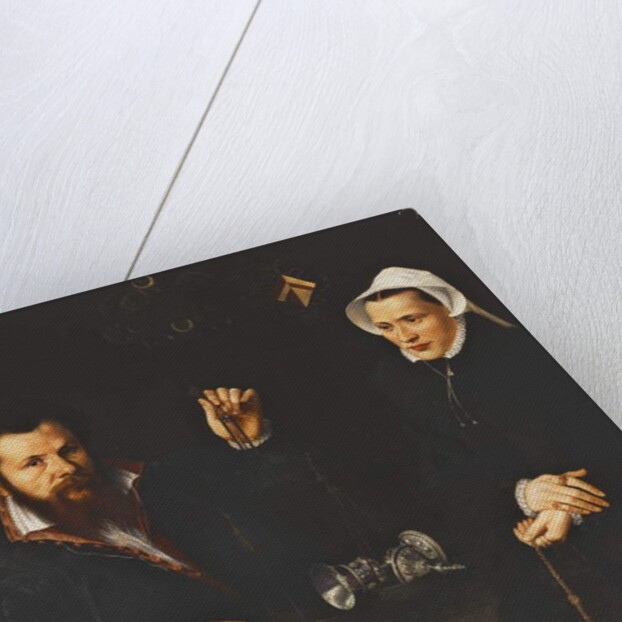 Portrait of a Essai Master and his Wife, half-length, c.1561-7 by Nicolas Neufchatel