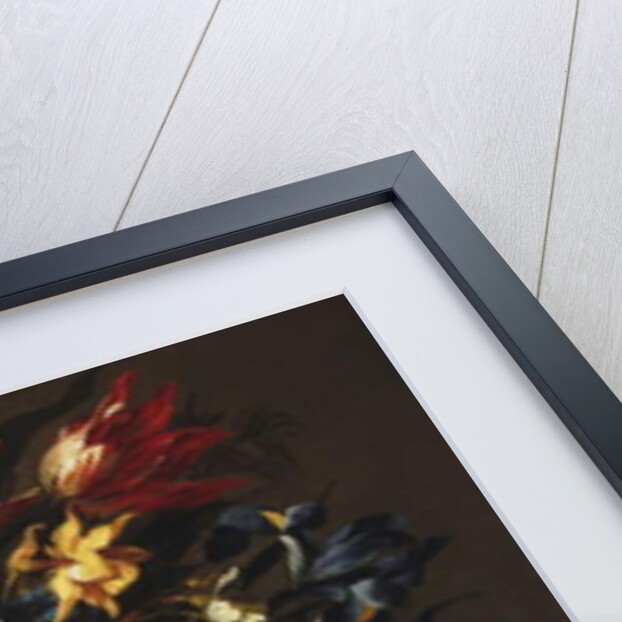 Flowers in a Basket on a stone Ledge by Juan de Arellano