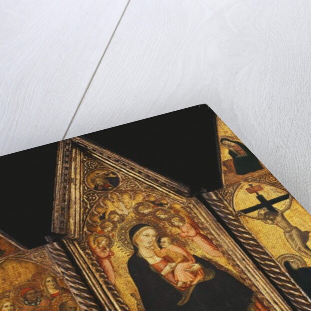 A Portable Triptych with the Madonna and Child Enthroned with Angels, by Agnolo Gaddi