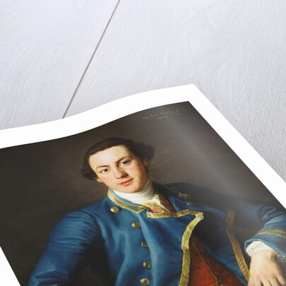 Portrait of Sir John Armytage, 2nd Bt., half-length, in Blue Coat and Crimson Waistcoat, 1758 by Pompeo Girolamo Batoni