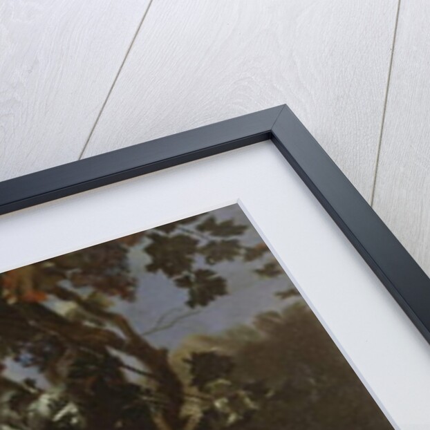 A Peacock and a Penhen with Fruit and Flowers in a Park by Franz Werner Tamm