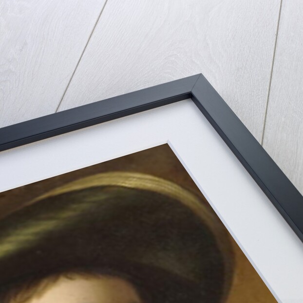 Portrait of Princess Elizabeth II van de Palts as a Shepherdess, bust length, holding a Rose by Gerrit van Honthorst