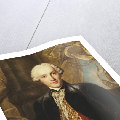 Portrait of a Gentleman, half-length, Wearing a Grey Jacket by Louis M. Tocque