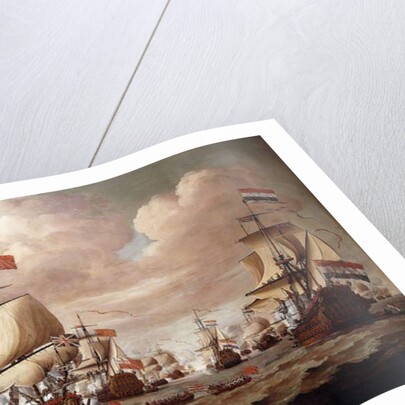 The English and Dutch Fleets exchanging Salutes at Sea with the 'Prince' and the 'Gouden Leeuw' in the Foreground, 1684 by Willem van de the Elder Velde