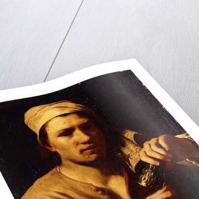 A Young Man in a Turban holding a Roemer: The Fingernail Test by Michael Sweerts