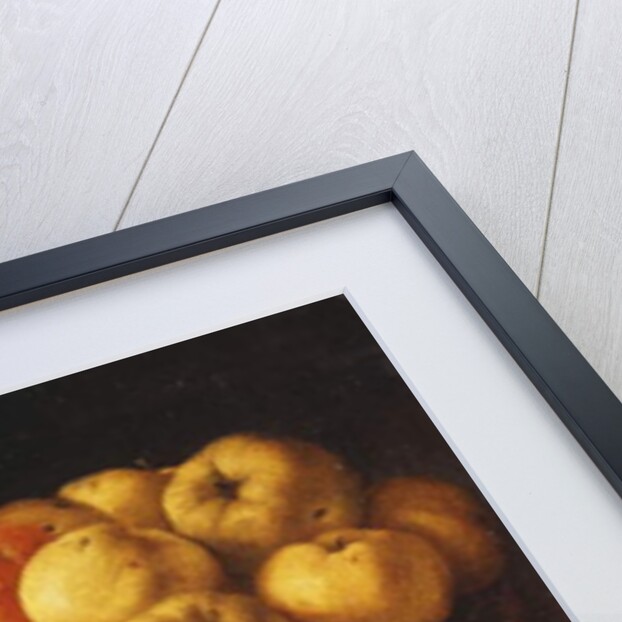 Apples in a Basket, a Jar and Condiment Boxes on a Table by Luis Egidio Menendez or Melendez