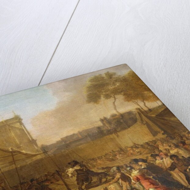 A Crowd watching Bear-baiting in a Town Square by Abraham Danielsz. Hondius