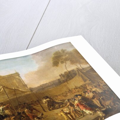 A Crowd watching Bear-baiting in a Town Square by Abraham Danielsz. Hondius