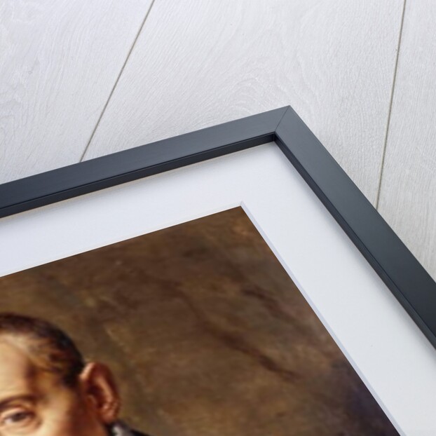 Portrait of an Academic, half-length, in black costume, holding a book by Willem Key