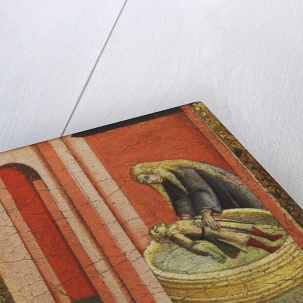 Saint Elizabeth of Hungary reviving to Life a Child drowned in a Well by Pietro Lorenzetti