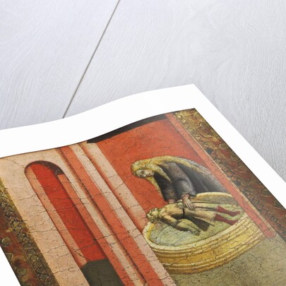 Saint Elizabeth of Hungary reviving to Life a Child drowned in a Well by Pietro Lorenzetti