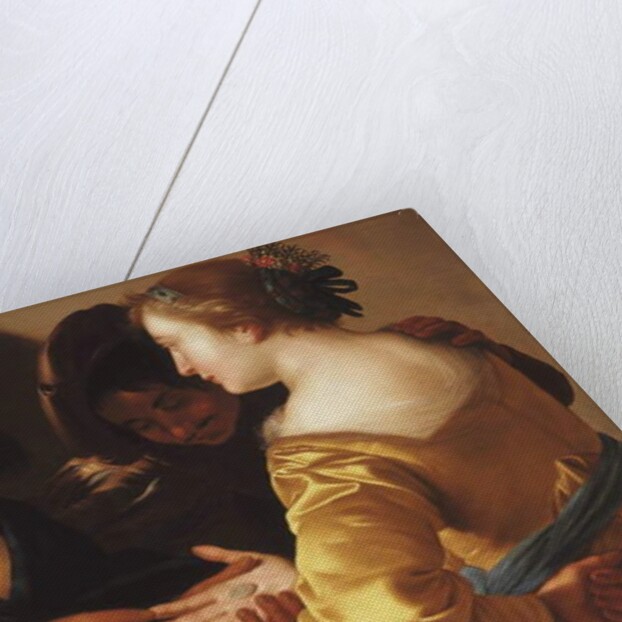 A Gypsy Fortune Teller with a Young Couple by Adam de Coster