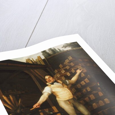 A Wheelmaker with a Fire Engine in a Yard, 1812 by Alexandre François Louis de Girardin