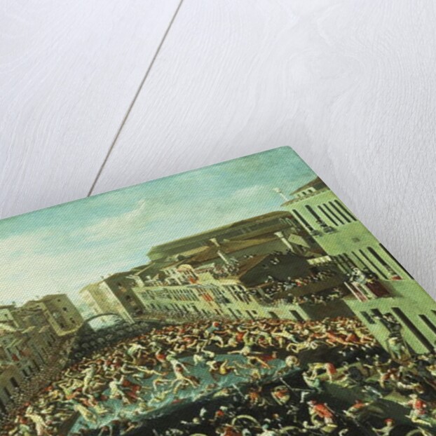 The Fight between the Nicolotti and the Castellani, on the Ponte dei Pugni, Venice, 1673 by Joseph the younger Heintz