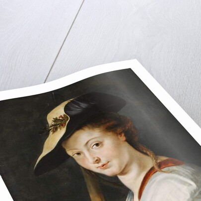 Portrait of a young Woman, stated to be Suzanna Fourment, bust length, as a Shepherdess by Peter Paul Rubens