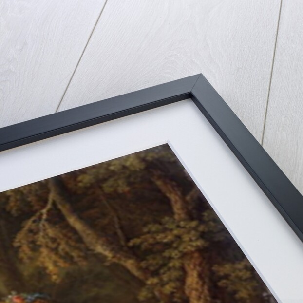 Amorous allegorical Scenes in wooded Landscapes by Frans Christoph Janneck