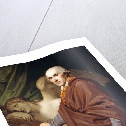 Portrait of Antonio Canova, three-quarter length, in brown robes by Johann Baptist I Lampi