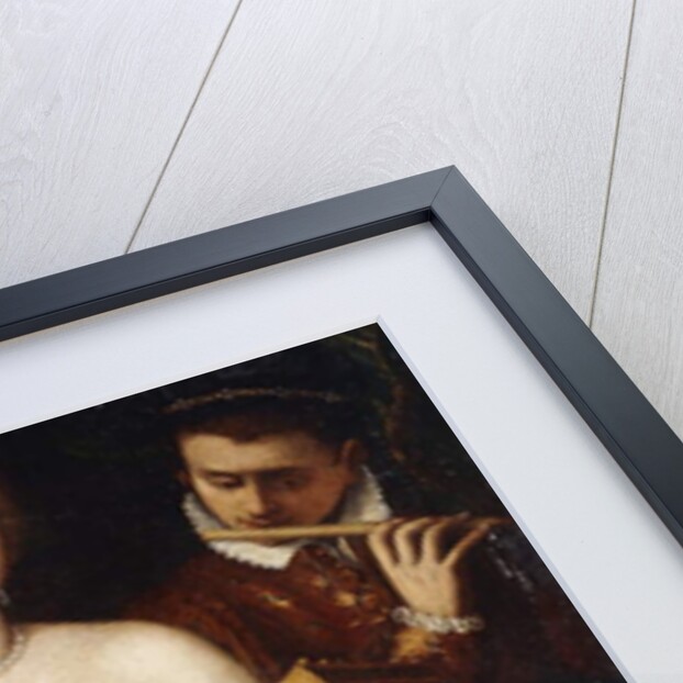 Two Girls and a Youth making Music by Parrasio Micheli