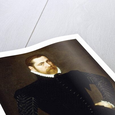 Portrait of a Gentleman, Three-quarter length, Wearing a Black Costume with White Ruff, 1564 by Adriaen Thomasz Key