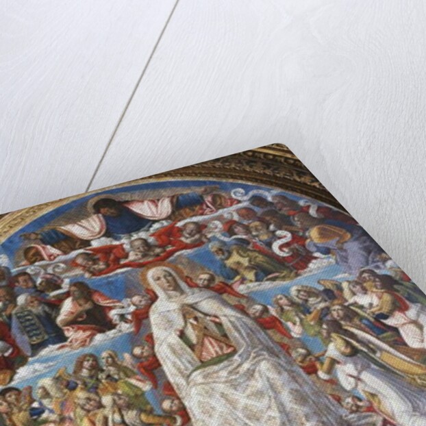 The Assumption of the Virgin with Saint Thomas receiving the Girdle between Saints Francis of Assisi and Anthony of Padua, 1480s by Benvenuto di Giovanni