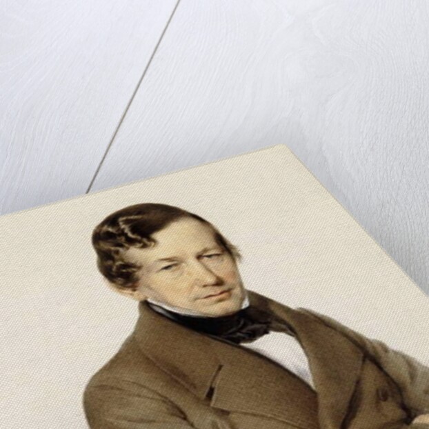 Portrait of Anton Diabelli, seated half length, 1842 by Franz Eybl