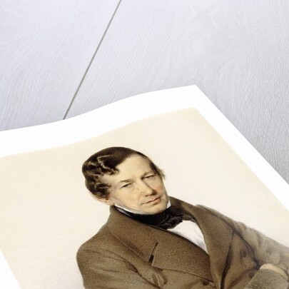 Portrait of Anton Diabelli, seated half length, 1842 by Franz Eybl