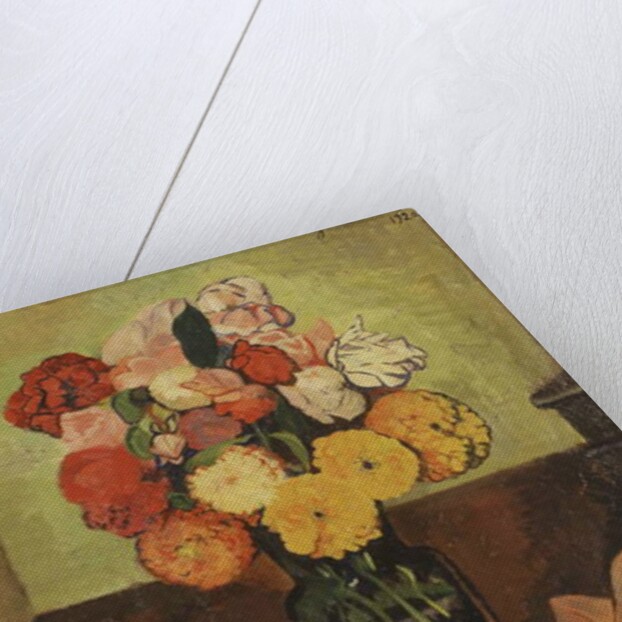 Vase of Flowers on a Round Table; Vase de Fleurs sur une Table Ronde, 1920 by Marie Clementine Valadon