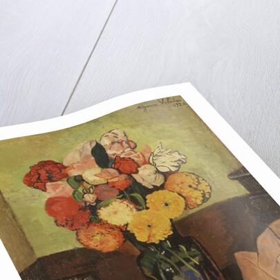 Vase of Flowers on a Round Table; Vase de Fleurs sur une Table Ronde, 1920 by Marie Clementine Valadon