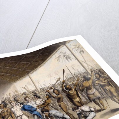 A Native Chief Ordering Europeans to be Put to Death, 1817 by C. Bray