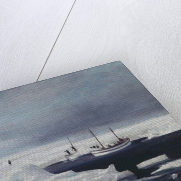 The James Caird, Dudley Docker and Stancomb Wills Moored to the Ice-floe in the Weddell Sea, April 1916, 1916 by George Marston