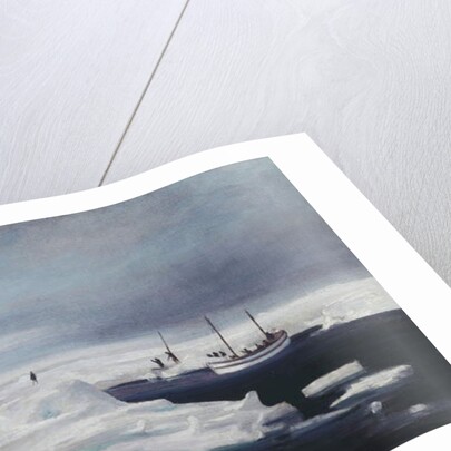 The James Caird, Dudley Docker and Stancomb Wills Moored to the Ice-floe in the Weddell Sea, April 1916, 1916 by George Marston