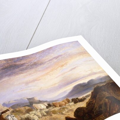 Highland Drovers and Dogs Driving their Sheep and Cattle in a Rocky Wooded Landscape, 1846 by Richard Ansdell