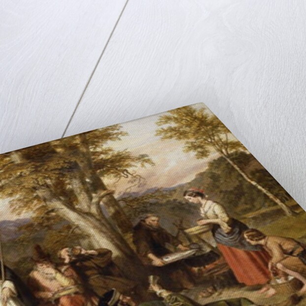 The Monks of Melrose made good kaill on Fridays when they fasted, They neither wanted beef nor ale, As long as their neighbours lasted by Charles Landseer