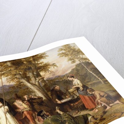 The Monks of Melrose made good kaill on Fridays when they fasted, They neither wanted beef nor ale, As long as their neighbours lasted by Charles Landseer