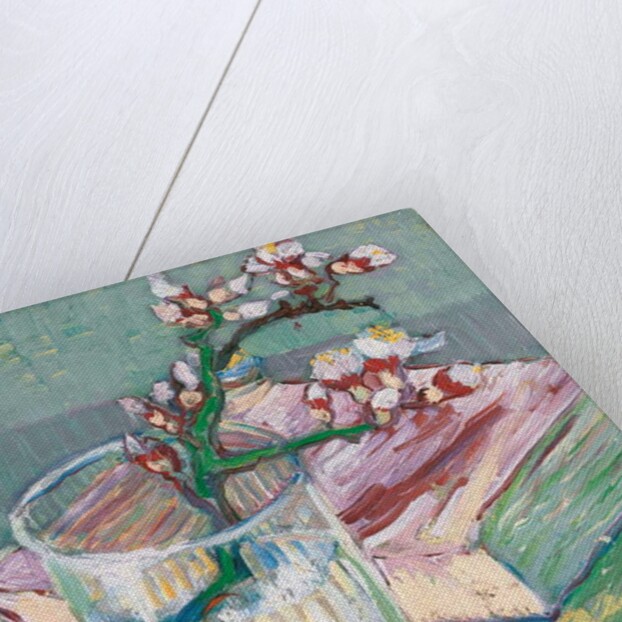 Almond branch in a glass with a book, 1888 by Vincent van Gogh