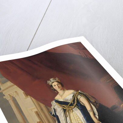 Portrait of Queen Victoria in coronation robes by Franz Xaver Winterhalter