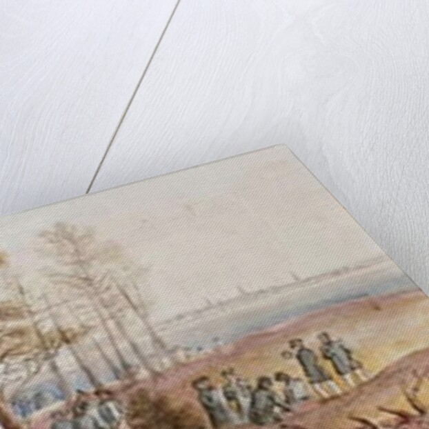 The Officers and Seamen of the Fleet on Shore at Nargen, 1855 by John Wilson Carmichael