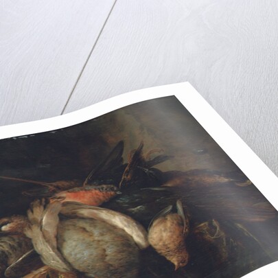 Dead birds on a ledge, 1651 by Cornelis van Lelienbergh