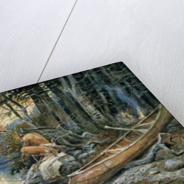 A Camp Site by the Lake, 1908 by Charles Marion Russell